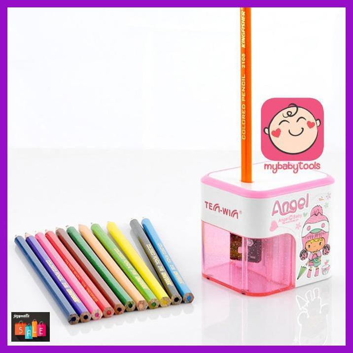 

Silutala- Rautan Serutan Pensil Otomatis Elektrik - Merah Muda -Ori.