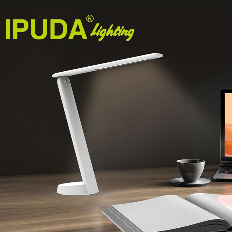 LED Desk Foldable Lamp with Wireless Charger for Mobile Phones Light 3 Mode IPUDA T3