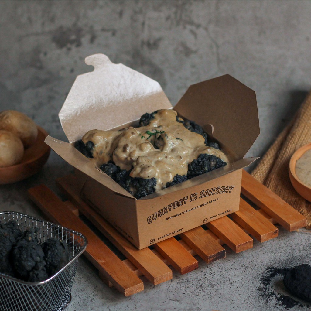 

Creamy Mushroom Charcoal Chicken Rice Bowl