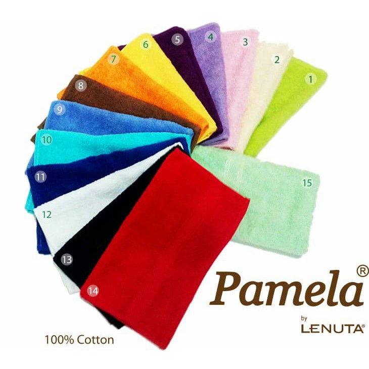 Handuk Muka / Senam / Souvenir / Mandi Pamela Polos 30 x 70 cm