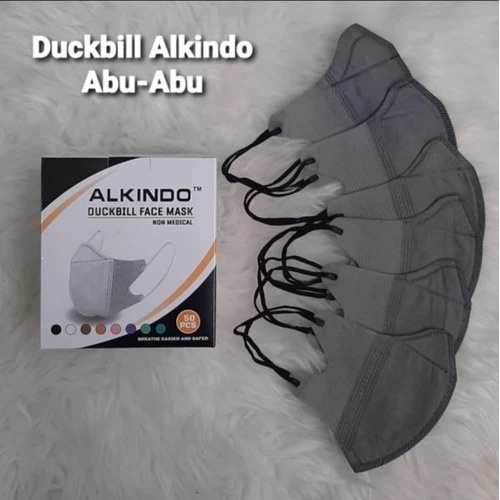 MASKER DUCKBILL ALKINDO / MOUSON 4 PLY EMBOSS EARLOOP DISPOSABLE FACEMASK 50 PCS