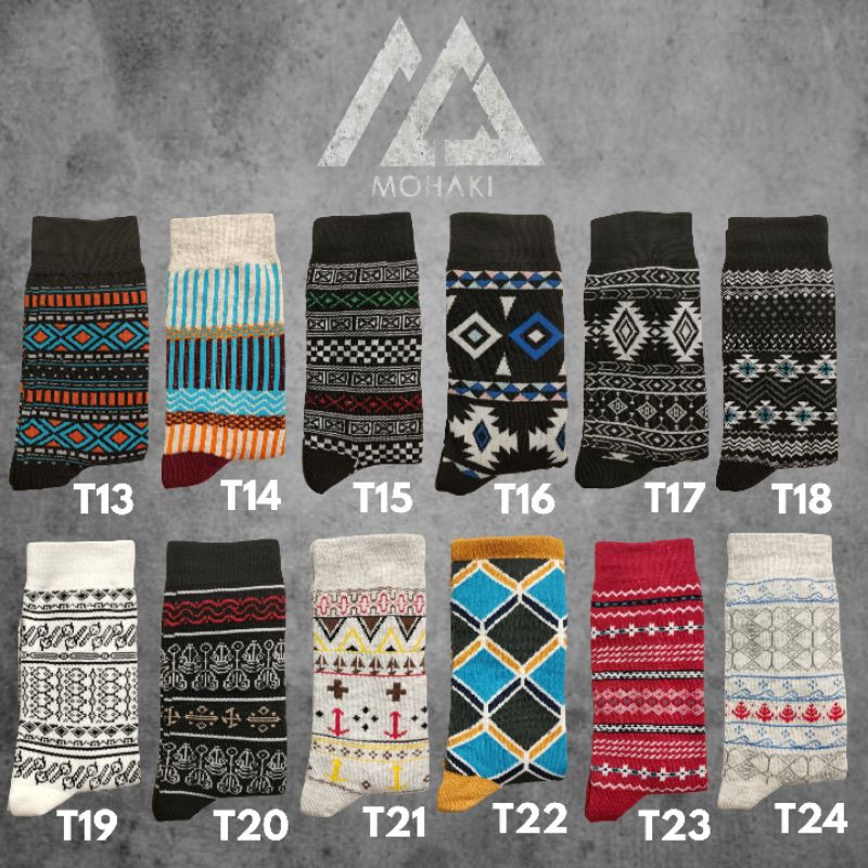 GROSIR KAOS KAKI MOTIF SKATE TRIBAL OLDSCHOOL |KAOS KAKI MOTIF CASUAL | KAOS KAKI PRIA| MOHAKI SOCKS-1