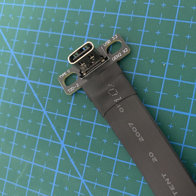 Btsg Internal USB 3.1 3.2 Gen2 20G Tipe C Ke Tipe E Transfer Wire Adapter Sudut Kanan Kabel Ekstensi Tipe C/E Konektor
