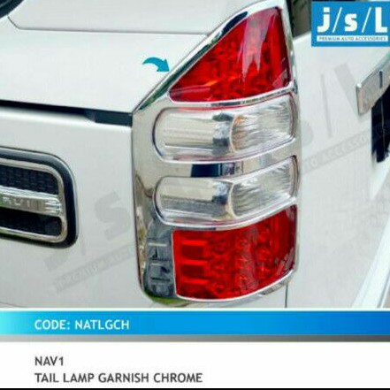 garnish list lampu belakang Toyota NAV1 chrome