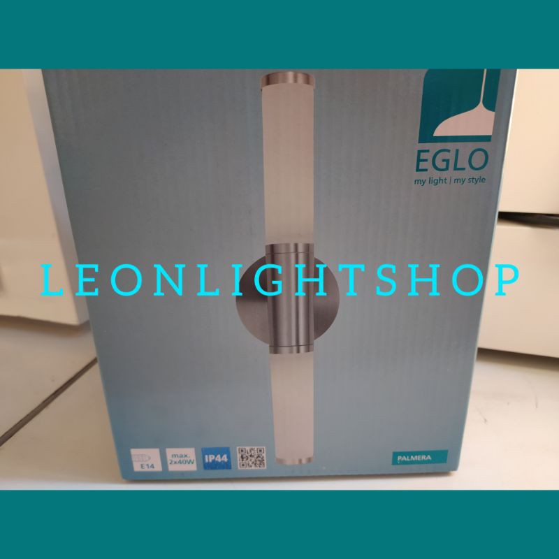 EGLO PALMERA LAMPU DINDING 2L E-14 NICKLE OPAL/ACE WALL LAMP PALMERA/ACE LAMPU HIAS DINDING OUTDOOR