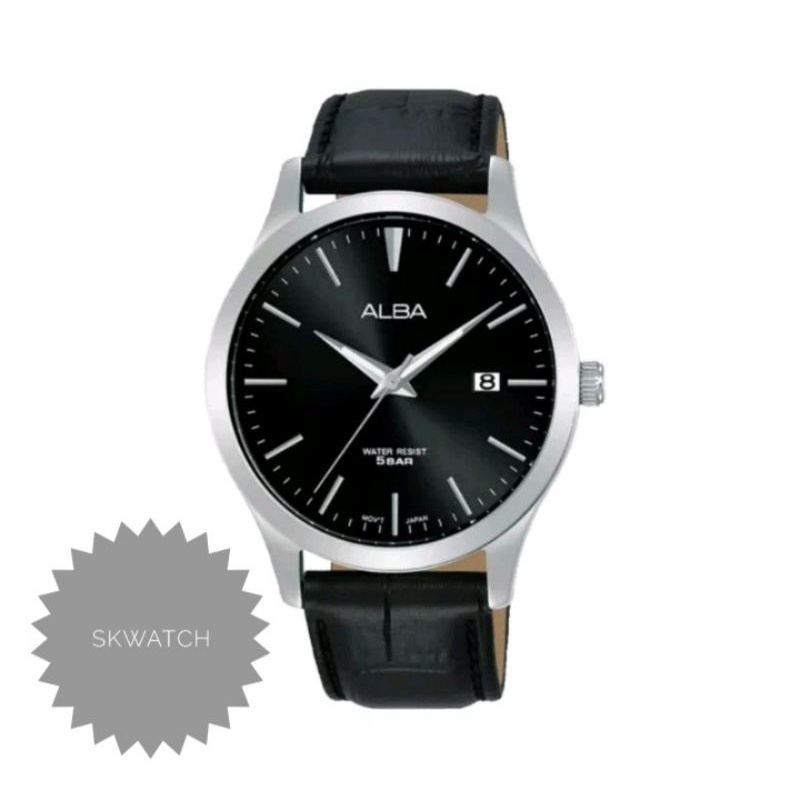Alba AS9M41X1 AS9M41 Jam Pria Silver Black Original