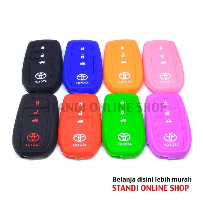 Kondom Kunci Silikon Remote Sarung Remote Toyota All New Fortuner Merah