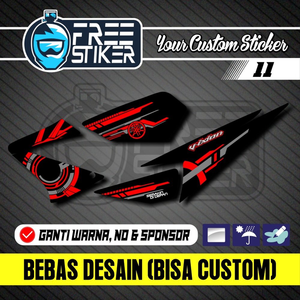 STIKER STRIPING VIXION OLD MERAH CIRCULAR