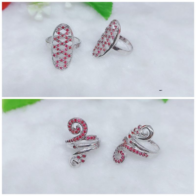 Cincin xuping permata merah A-F