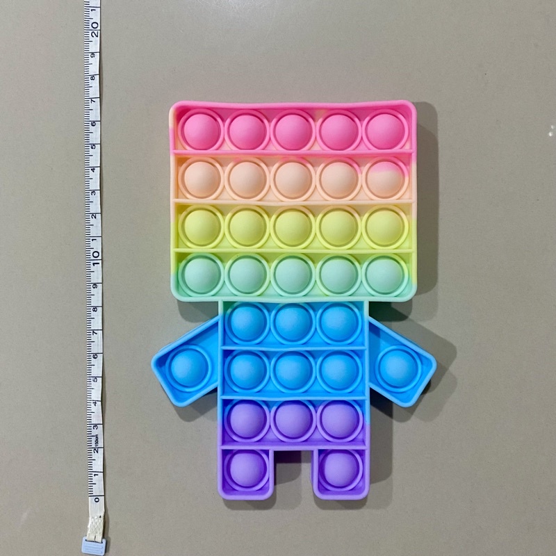 Pop It Fidget Toy Murah Rainbow Mainan Anak Penghilang Stress Tiktok-ROBOT indigo