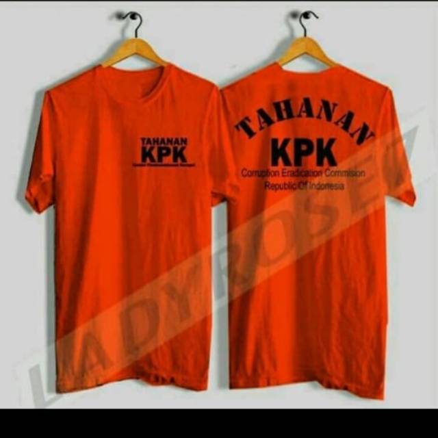 Tshirt baju Kaos tahanan KPK