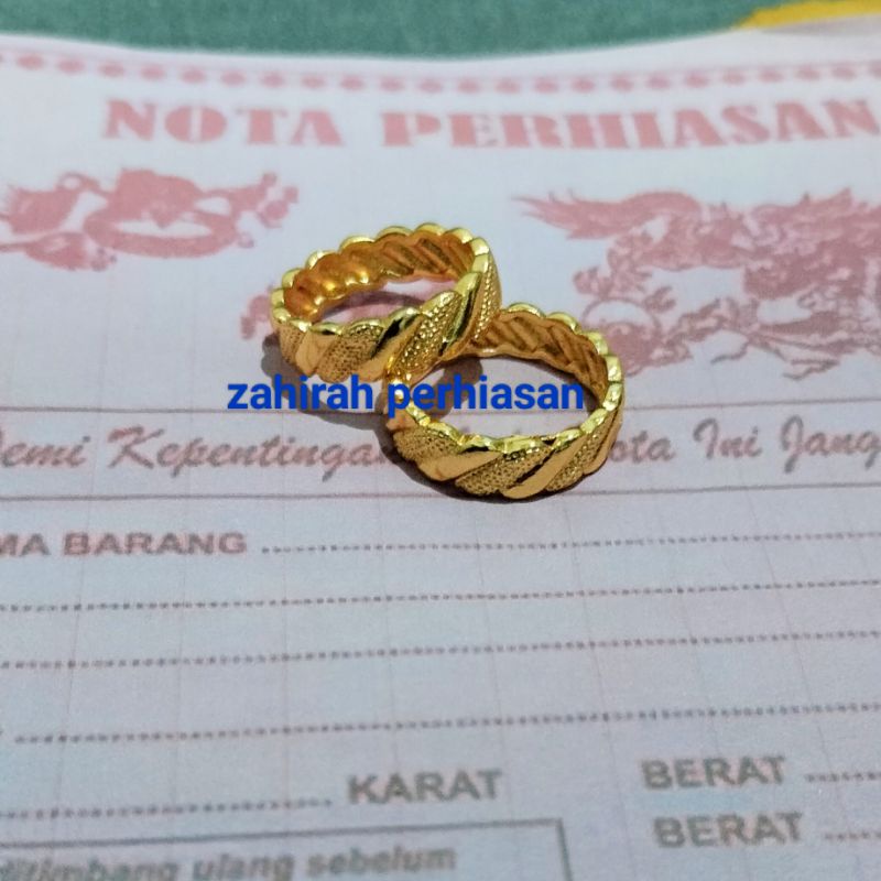 cincin coin motif emas 24k lagi viral