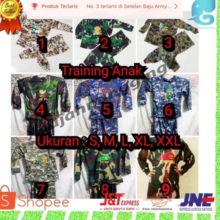 QAAA Kaos Training anak | Baju Training Anak | Baju TNI Anak | Baju Tentara Anak | Murah Bandung qha