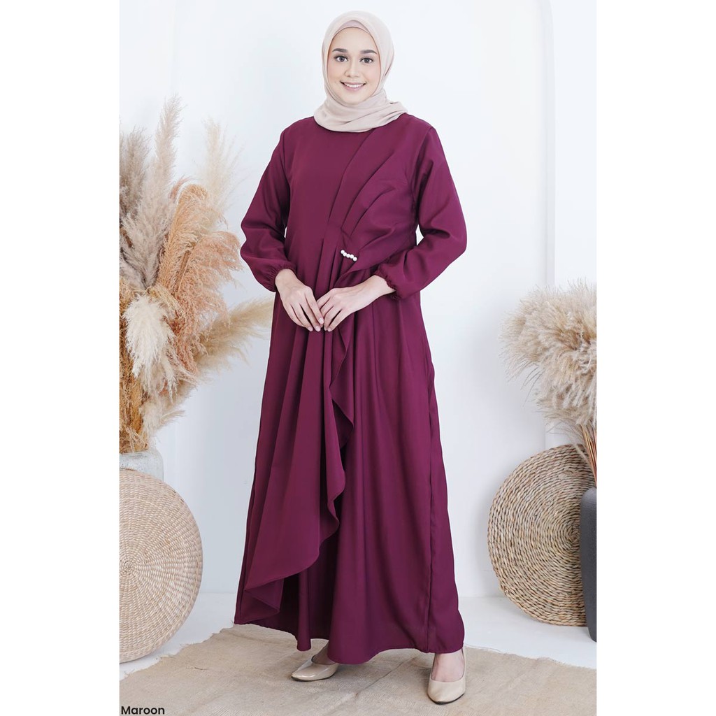 Draperry Dress Radwa Dress Wanita