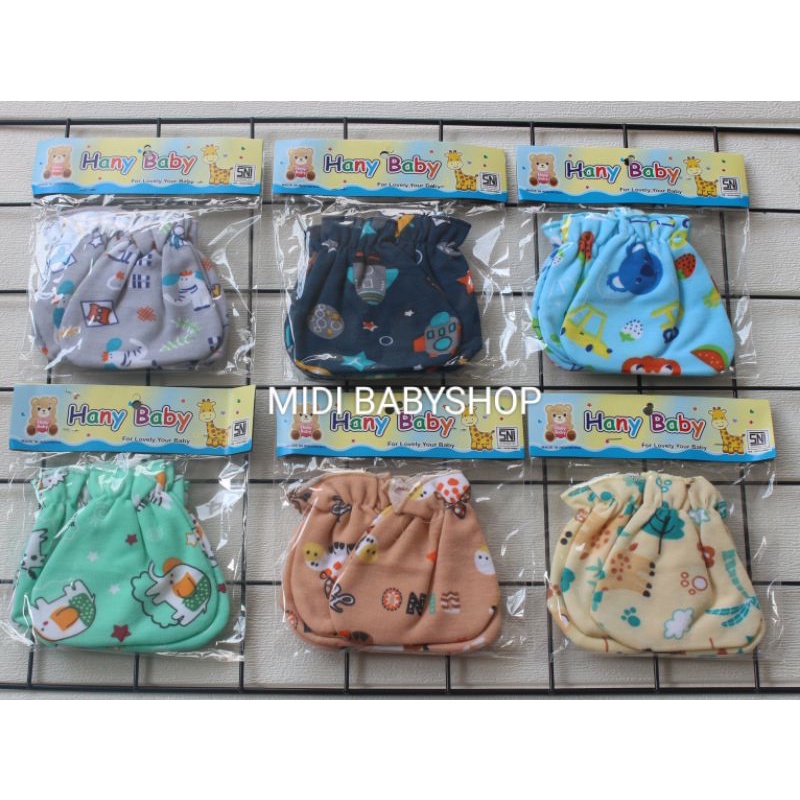 Sarung Tangan dan Kaki Bayi Full Print Hany Baby Premium Quality SNI