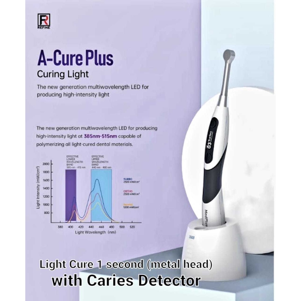 LIGHT CURING / LIGHTCURE / LIGHT CURE 1 SECOND WITH CARIES DETECTOR A-CURE PLUS