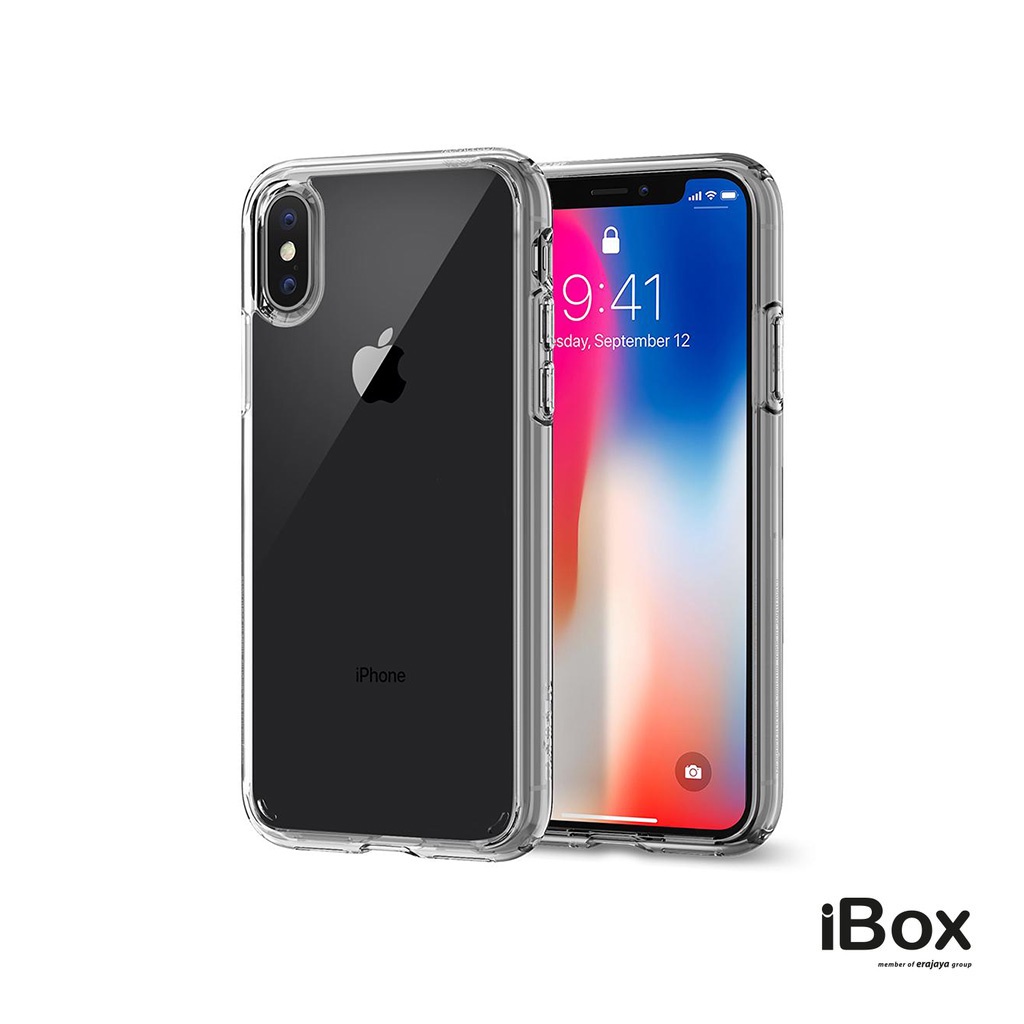 Spigen Crystal Hybrid iPhone XS/X Crystal Clear Ibox Official Store Apple Authorized Reseller Indonesia