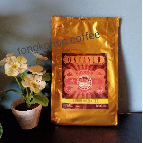 

powder premium oscasio Jasmine green tea 1kg | bubuk minuman 1000gr