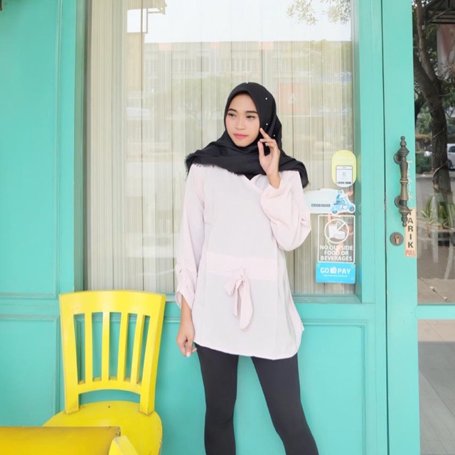 Tunik Pita Polos Pink 65