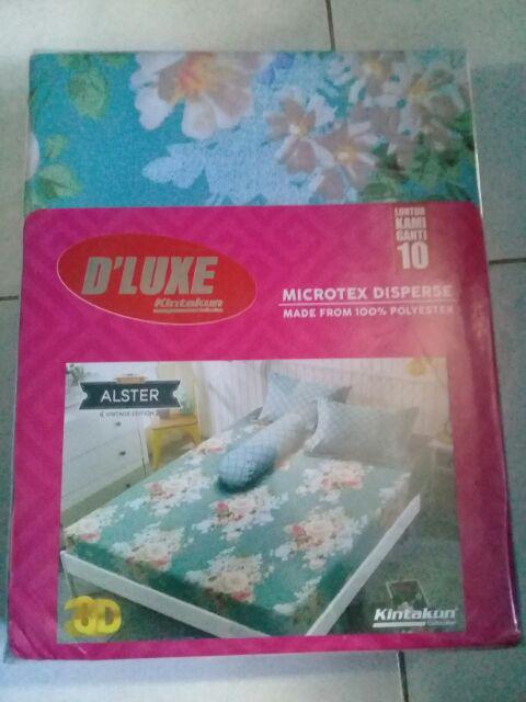 Sprei Kintakun Calvin Queen 160 No.2 Seprai Vintage Kembang Sepatu Motif Daun Semanggi