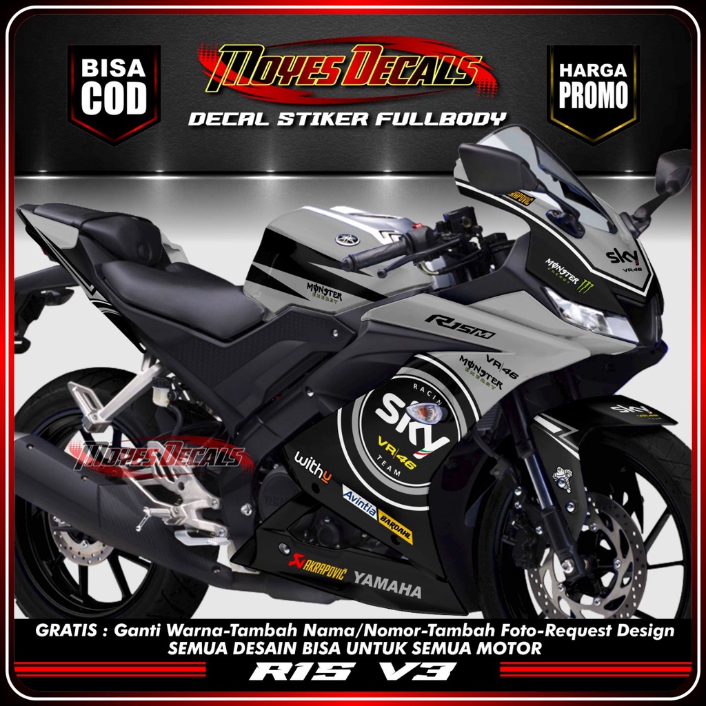 Decal Stiker R15 V3 SKY46 Racing Team Type 02