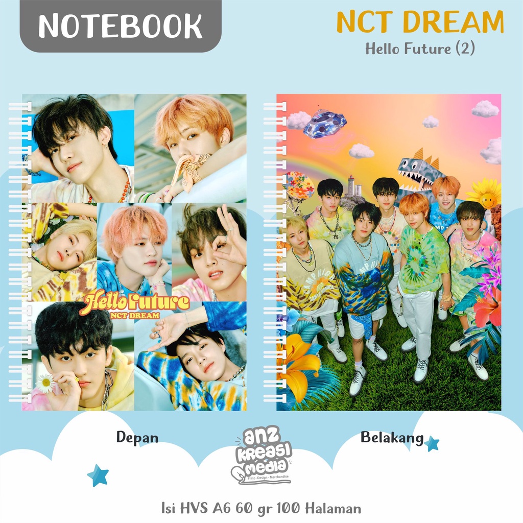 NOTEBOOK A6 BUKU TULIS SPIRAL - NCT DREAM HELLO FUTURE 2 - MERCHANDISE KPOP MURAH UNOFFICIAL