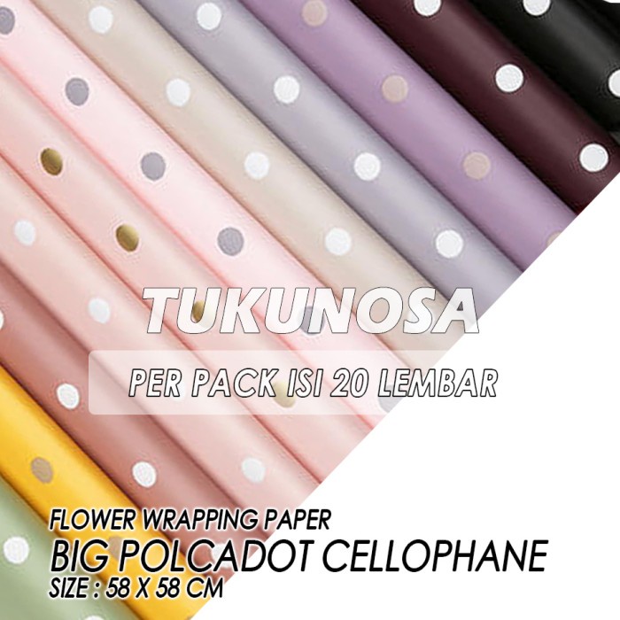 

PERPACK FLOWER WRAPPING PAPER BIG POLCADOT CELLOPHANE BOUQUET PAPER