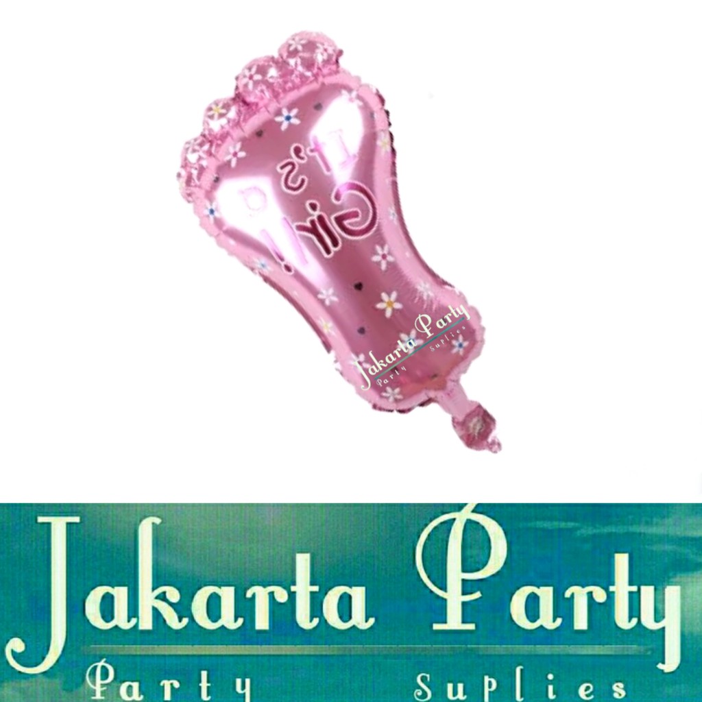 Balon Foil Foot Baby Girl Mini / Balon Kaki / Balon baby Shower