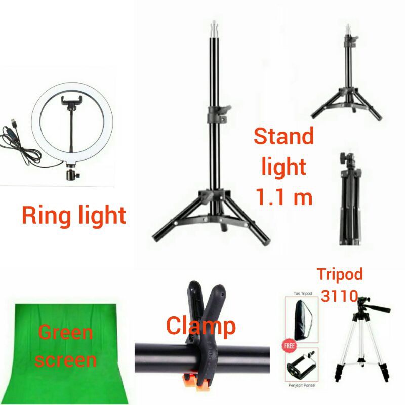 Green screen paket lengkap studio youtuber vlogger