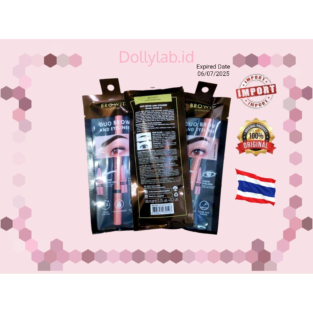 [TERMURAH] READY Browit Duo Brow and Eyeliner by Nongchat 100% Original THAILAND