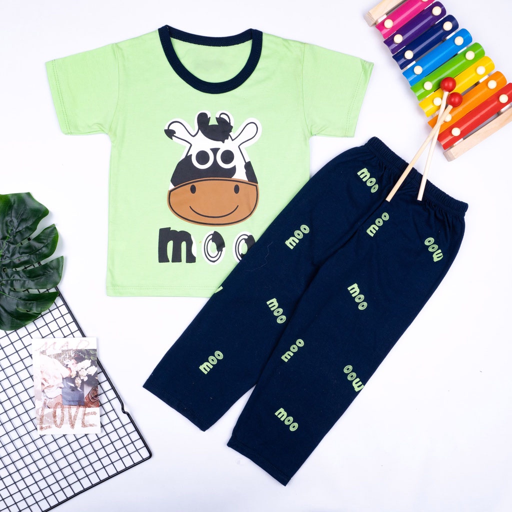 IL - SETELAN / SET BAJU ANAK COWOK / UNISEX CP 1-8 TAHUN &quot;SIMPLE ART EDITION&quot;