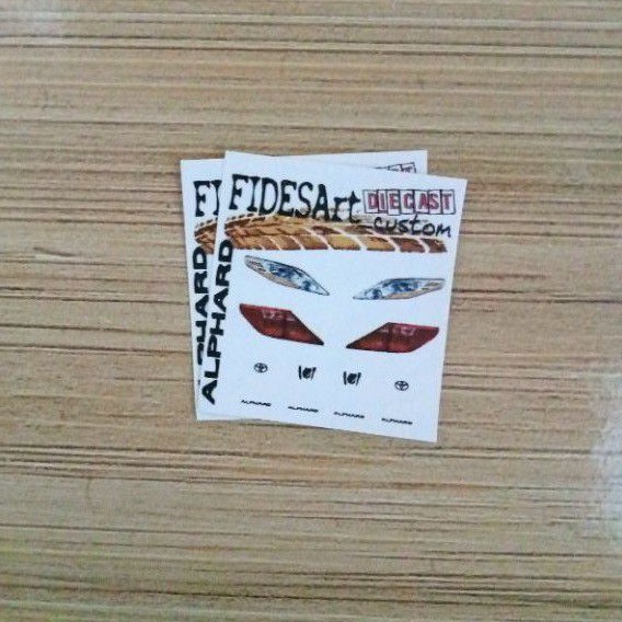 Decal transparant SIKU Alphard gen1