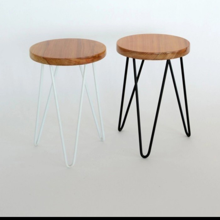 Kursi Kayu - Kursi Bar Tatakan Kayu Tinggi 50Cm