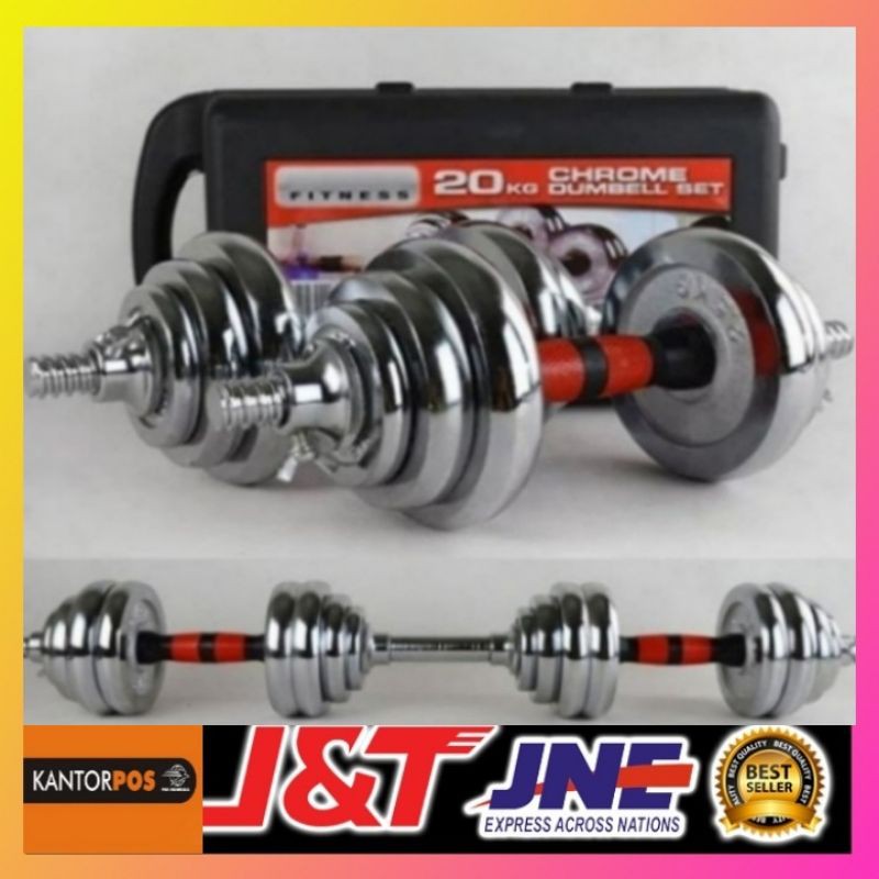 Jual dumbell set 20kg(original)dumbel set 20kgbarbell setdumbell set