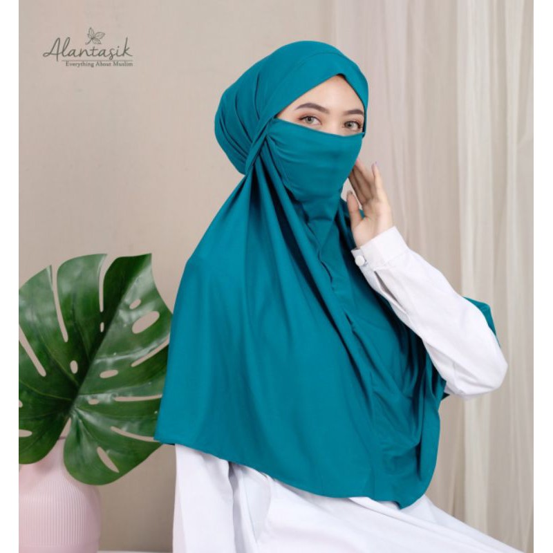 JIlbab Safety Mask Niqob Anti Corona / JILBAB INSTAN /  SYRIA / french khimar /Alantasik GR.8