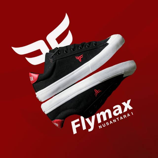 SEPATU FLYMAX - NUSANTARA 1 [BLACK RED]
