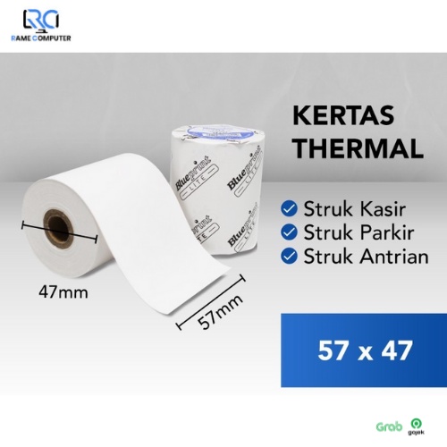 Kertas Thermal / Kertas Kasir / Kertas Struk BLUEPRINT 57mmx47mm