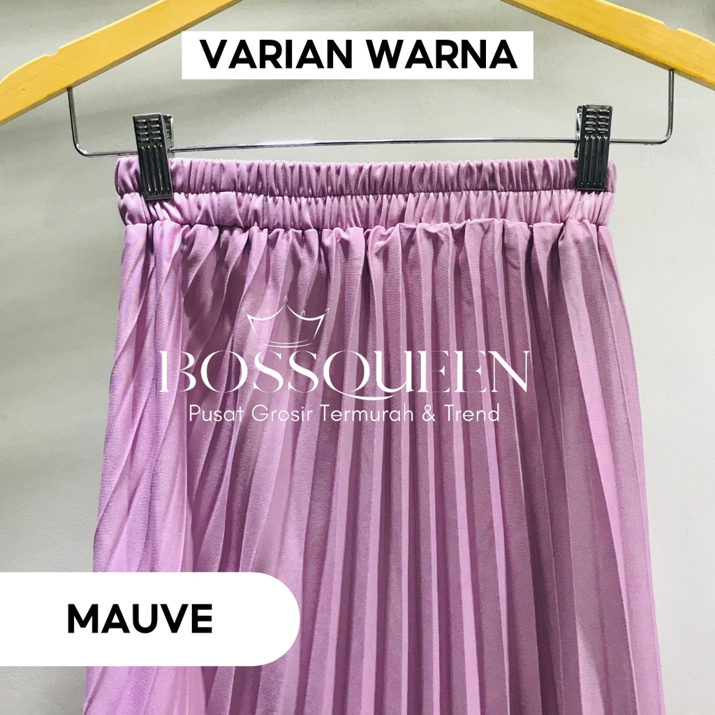 ROK PLISKET BAWAHAN PANJANG JUMBO/ROK. KERJA WANITA MUSIMAH TERMURAH TERLARIS-Mouve
