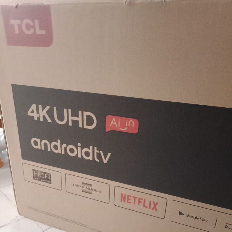 tv led tcl 43 inch smart 43a8 ultra hd 4k android 9 0 google voice netflix youtube garansi resmi