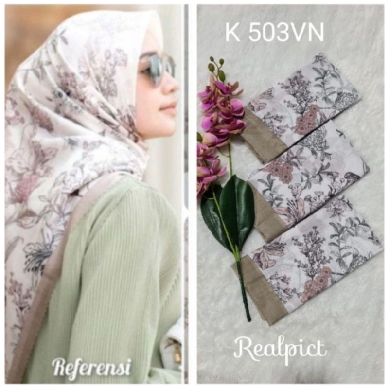 DEENAY KW HIJAB VOAL TERBARU MOTIF BUNGA