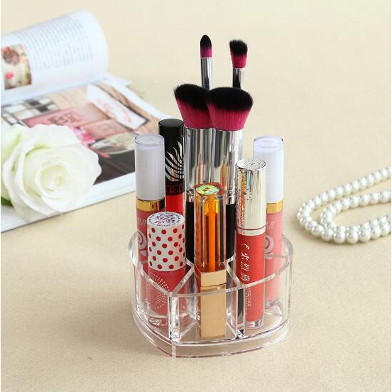 JUAL RAK LIPSTIK/KUTEK/KOSMETIK DESKTOP STORAGE BENTUK LOVE