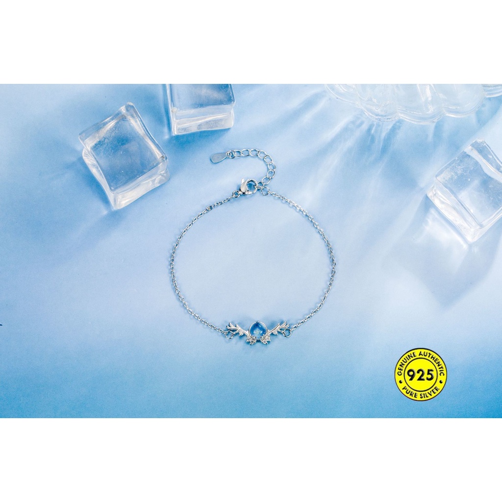 Gelang S925 Silver Glaze Bentuk Tanduk Untuk Hadiah