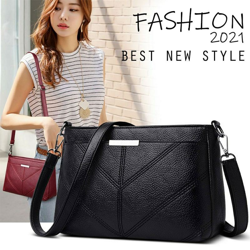 Hot Sale Fashion Tas Selempang Kulit Wanita Simple Elegant Korean