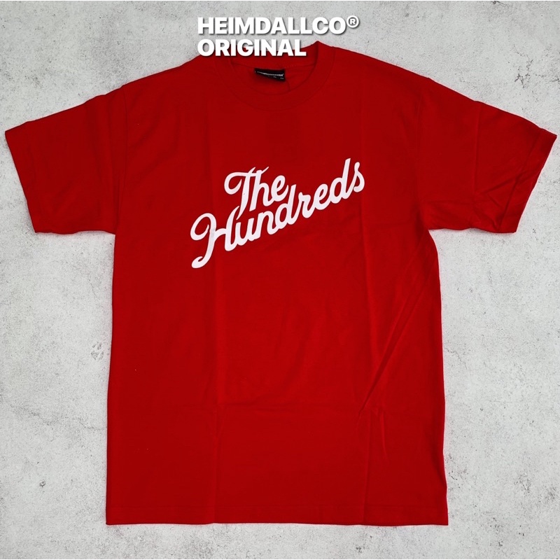 THE HUNDREDS FOREVER SLANT LOGO T-SHIRT RED ORIGINAL