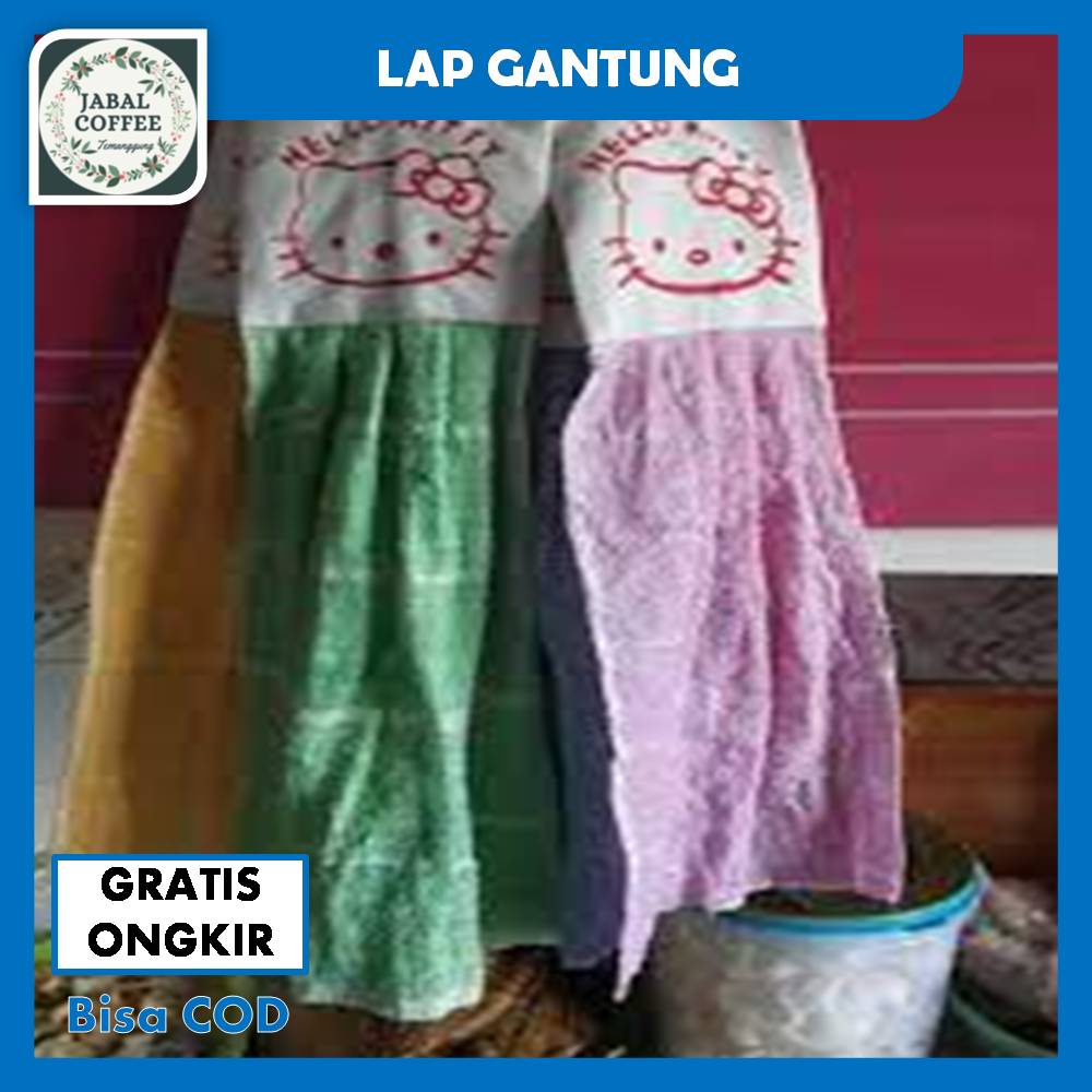 Lap Tangan Gantung / Lap Tangan Handuk / Lap Tangan Gantung Motif Hello Kitty Bahan Handuk j46