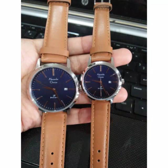 ALEXANDRE CHRISTIE AC 1007 COUPLE HARGA SEPASANG SILVER BLUE