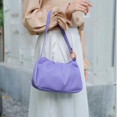 Tas Kulit Shoulder Bag LILAC KEKINIAN Tas Bahu Fashion Wanita Terbaru Warna LILAC NEW COLLECTION
