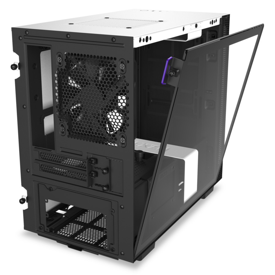 NZXT H210 Matte White Tempered Glass Mini-ITX Gaming Case [GS]