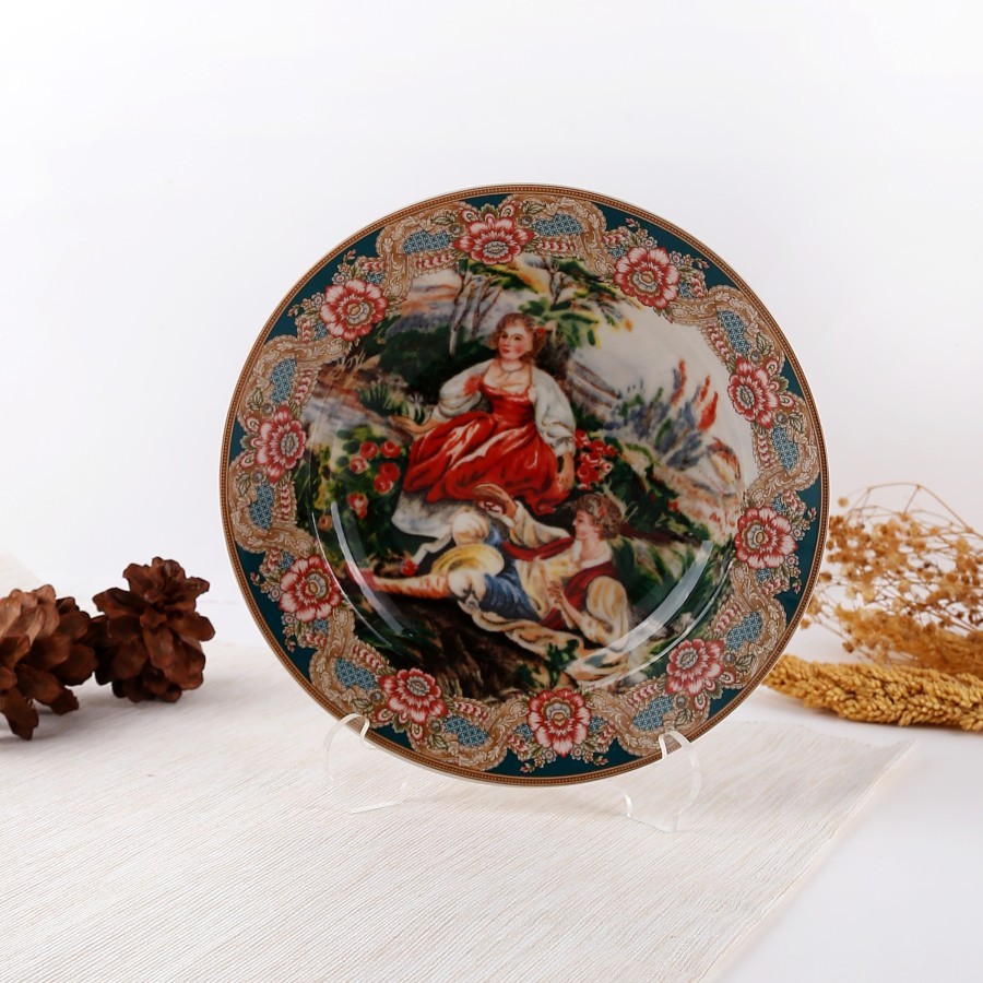Piring Makan Sup Keramik Capodimonte Summer Beauty per 6 pcs - SALE B