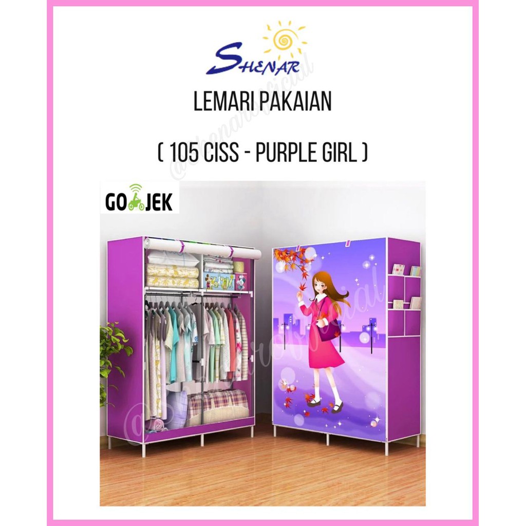 Lemari Portable Kain / Lemari Pakaian / Lemari Serbaguna / Lemari Baju 105 CISS, SHENAR